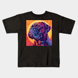 Mastiff in 70's Kids T-Shirt